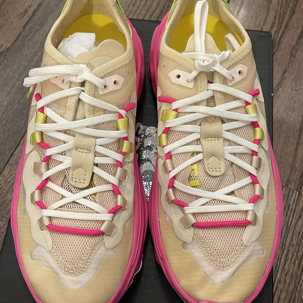 SOREL Kinetic Breakthru Tech Lace Sneakers Bleached Ceramic, Fushia Fizz New - Picture 7 of 7